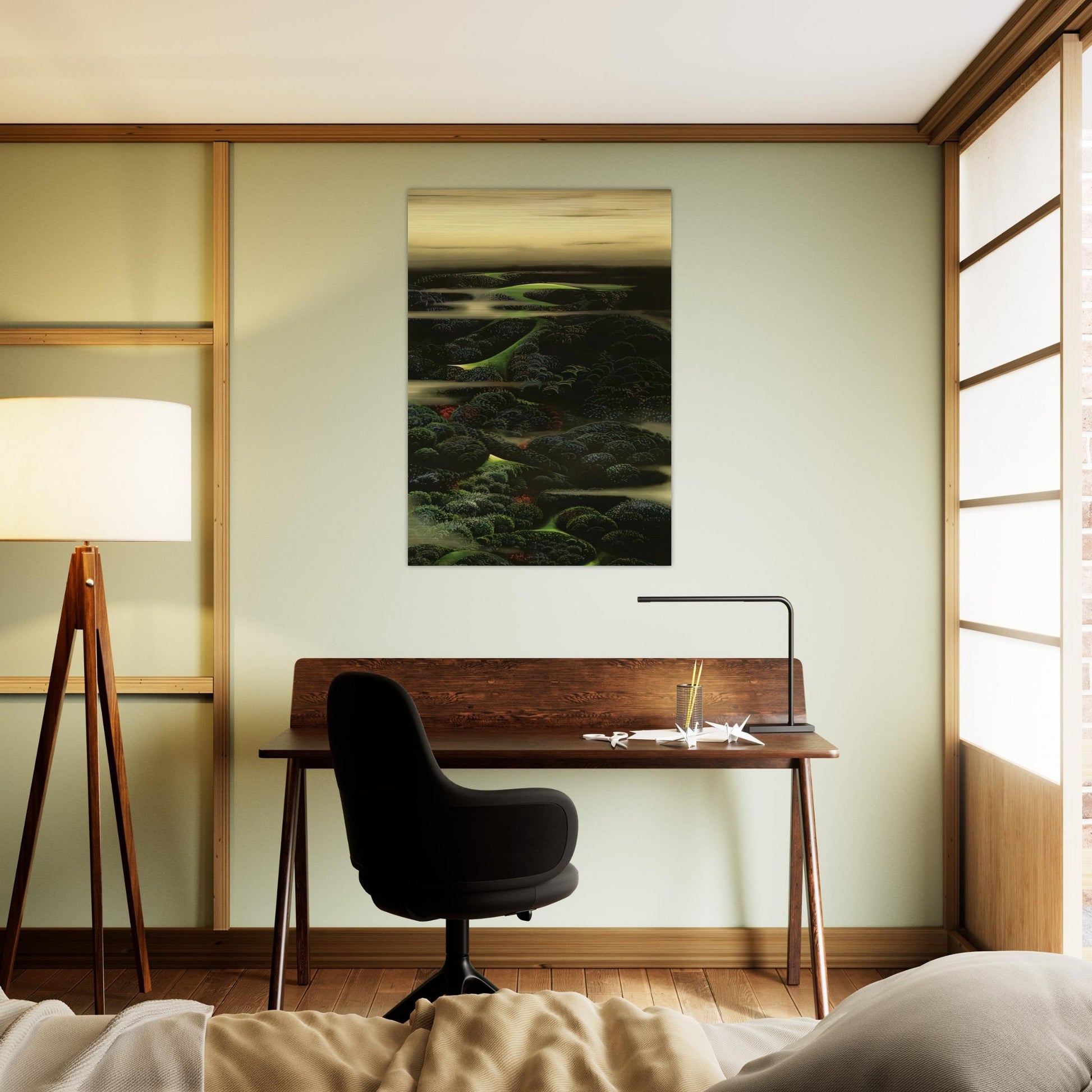 Twilight - Eyvind Earle Brushed Aluminum Print - 70x100 cm / 28x40 inches | Eyvind Earle Aluminum Print | Eyvind Earle Prints
