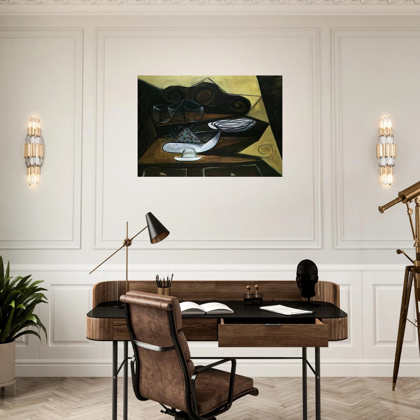 The Buffet  Catalan  - Pablo Picasso Brushed Aluminum Print - 70x100 cm / 28x40 inches | Pablo Picasso Aluminum Print | Pablo Picasso Prints