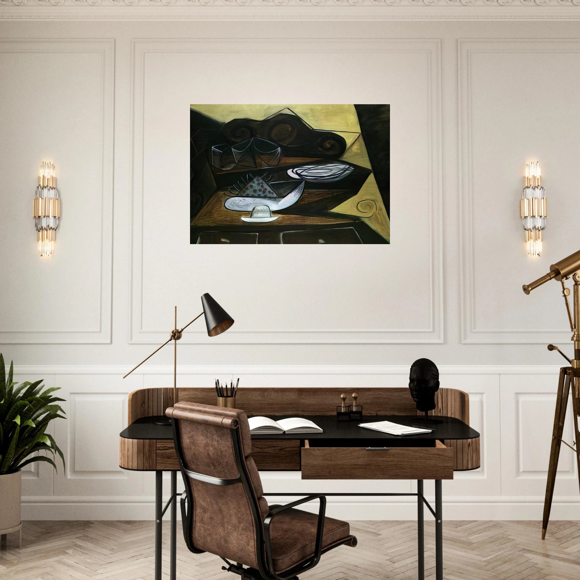 The Buffet  Catalan  - Pablo Picasso Brushed Aluminum Print - 70x100 cm / 28x40 inches | Pablo Picasso Aluminum Print | Pablo Picasso Prints