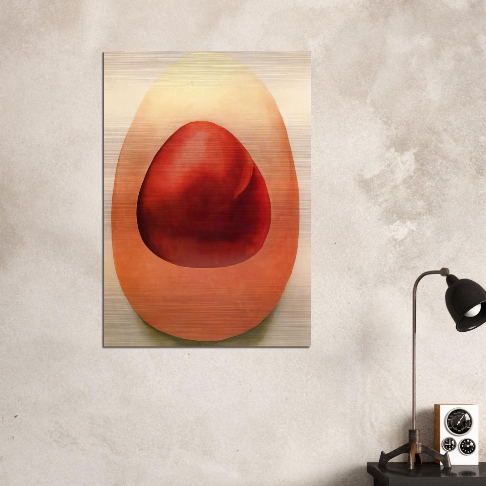 Red and Pink Rocks - Georgia O'Keeffe Brushed Aluminum Print - 70x100 cm / 28x40 inches | Georgia O'Keeffe Aluminum Print | Georgia O'Keeffe Prints