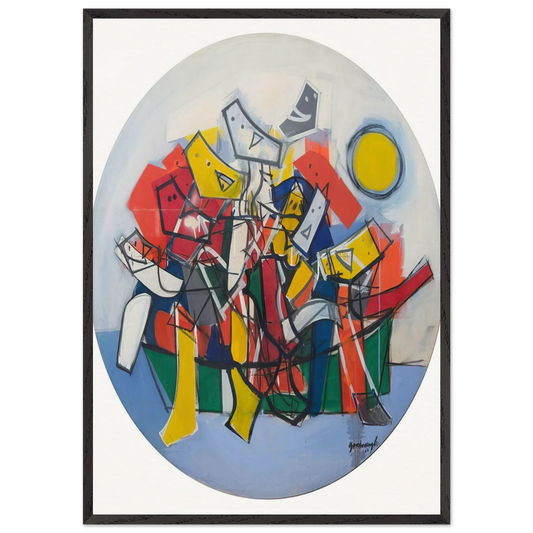 Abduction By Boat - 1963 - Robert Goodnough 70x100 cm / 28x40 inches Framed Art Print – Black Wooden Frame