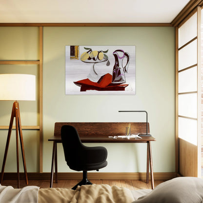 Still life with lemon and jug - Pablo Picasso Brushed Aluminum Print - 70x100 cm / 28x40 inches | Pablo Picasso Aluminum Print | Pablo Picasso Prints