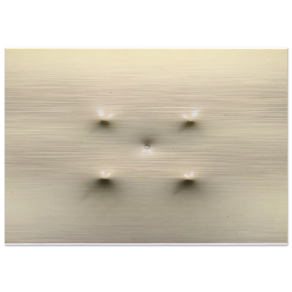 Superficie Bianca - 1967 - Enrico Castellani Brushed Aluminum Print - 70x100 cm / 28x40 inches | Enrico Castellani Aluminum Print | Enrico Castellani Prints