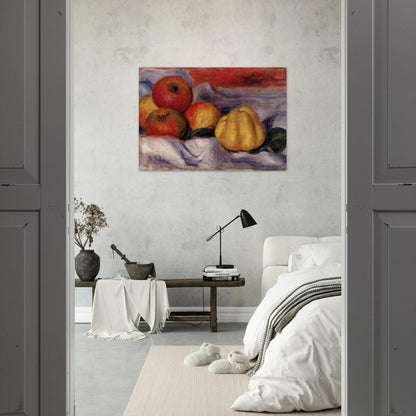 Still Life with Apples - Pierre-Auguste Renoir Brushed Aluminum Print - 70x100 cm / 28x40 inches | Pierre-Auguste Renoir Aluminum Print | Pierre-Auguste Renoir Prints