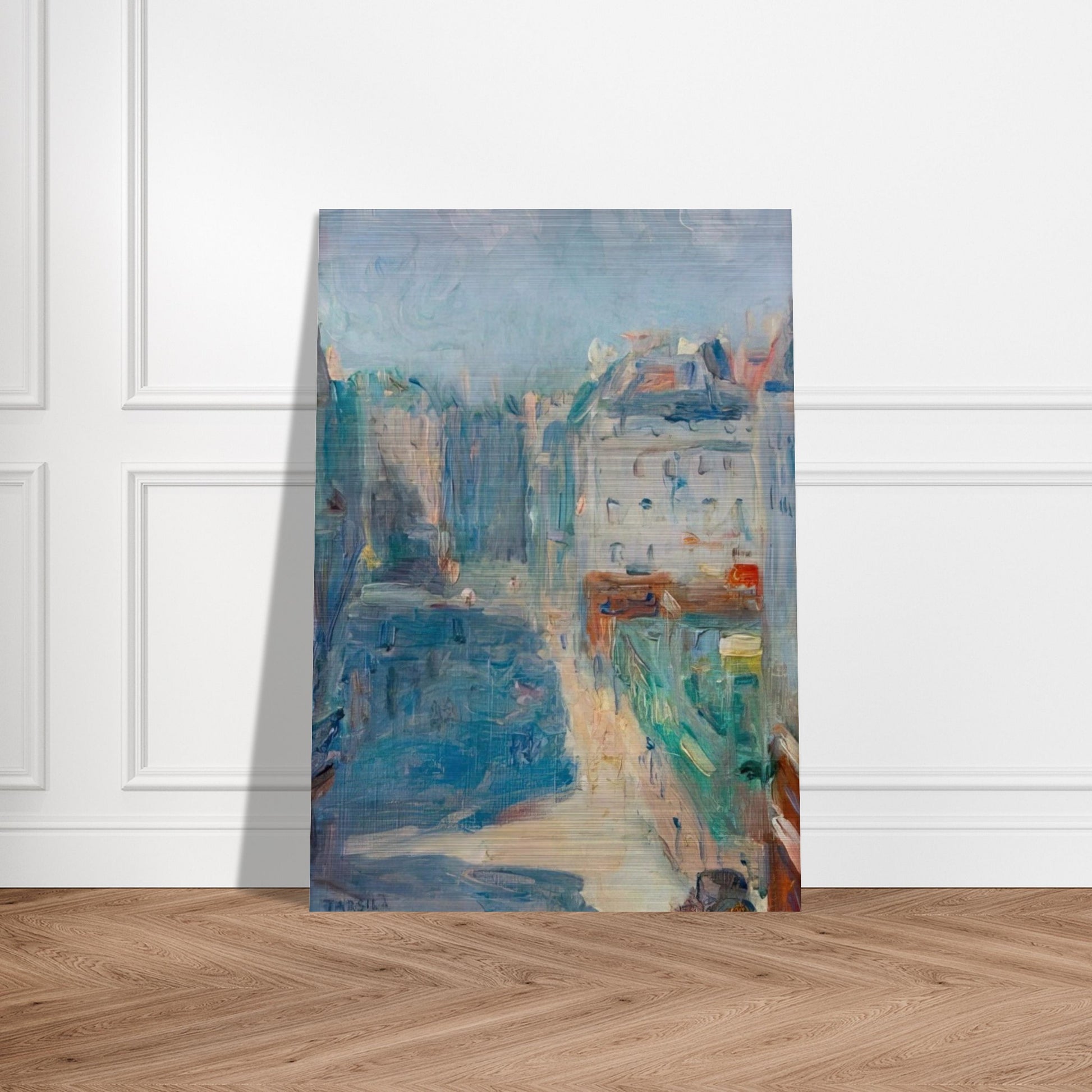 View of the Paris Hotel - Tarsila do Amaral Brushed Aluminum Print - 70x100 cm / 28x40 inches | Tarsila do Amaral Aluminum Print | Tarsila do Amaral Prints