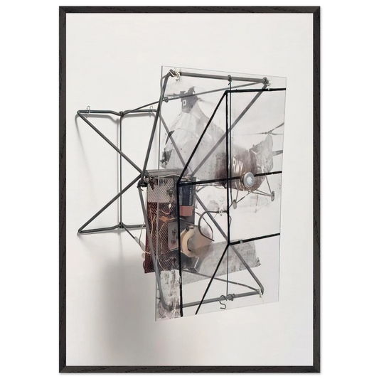 DRY CELL 1963 - Robert Rauschenberg 70x100 cm / 28x40 inches Framed Art Print – Black Wooden Frame